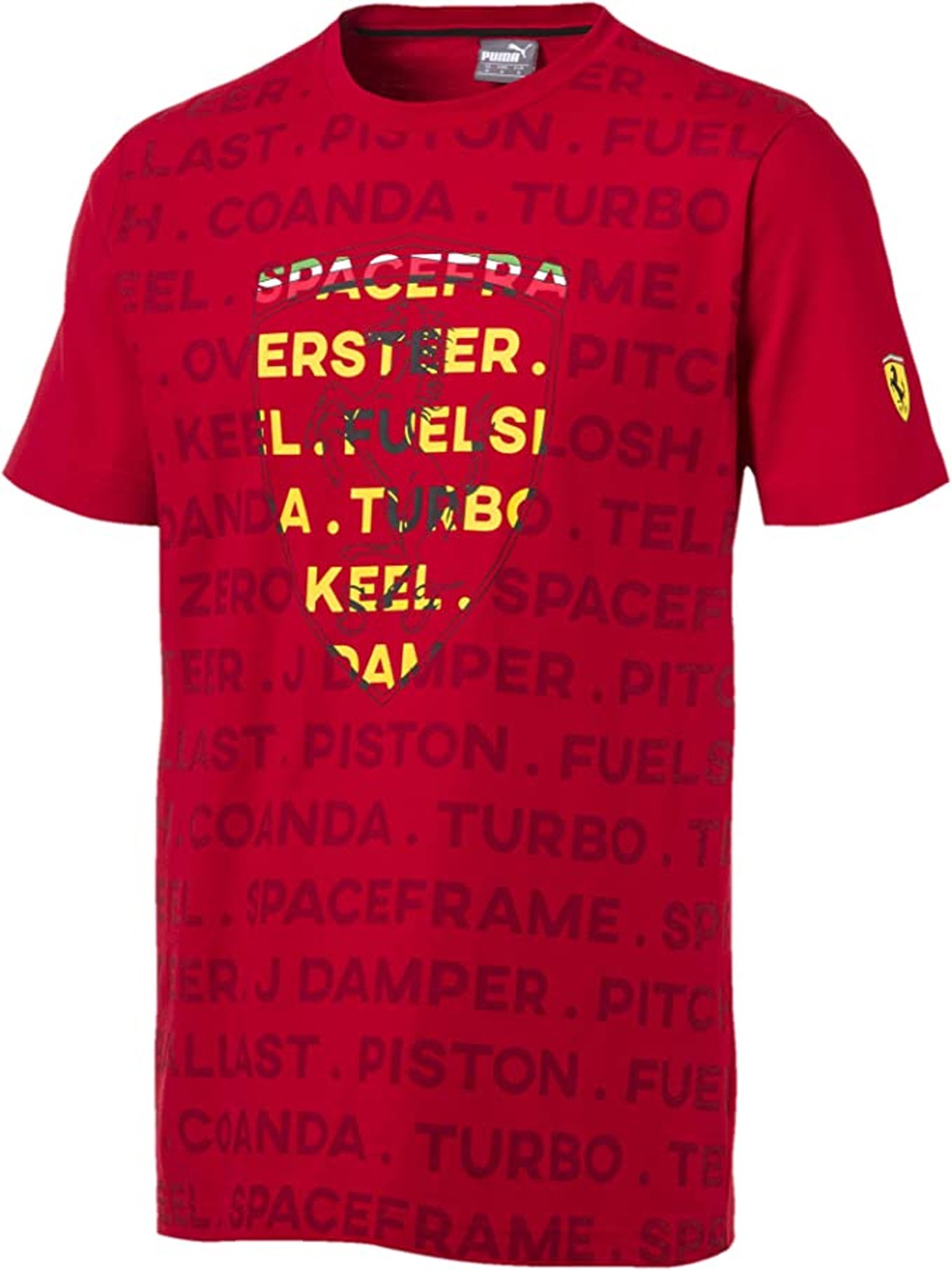 Thumbnail - Puma SF Scuderia Ferrari Big Shield Tee Kurzhülse Red Mens T-Shirt 577828 01