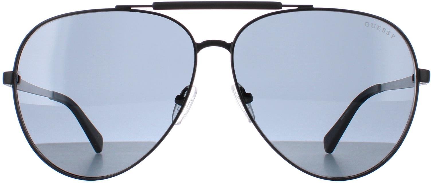 Thumbnail - Guess Aviator Unisex Matt Schwarz Rauch Polarisiert GU5209