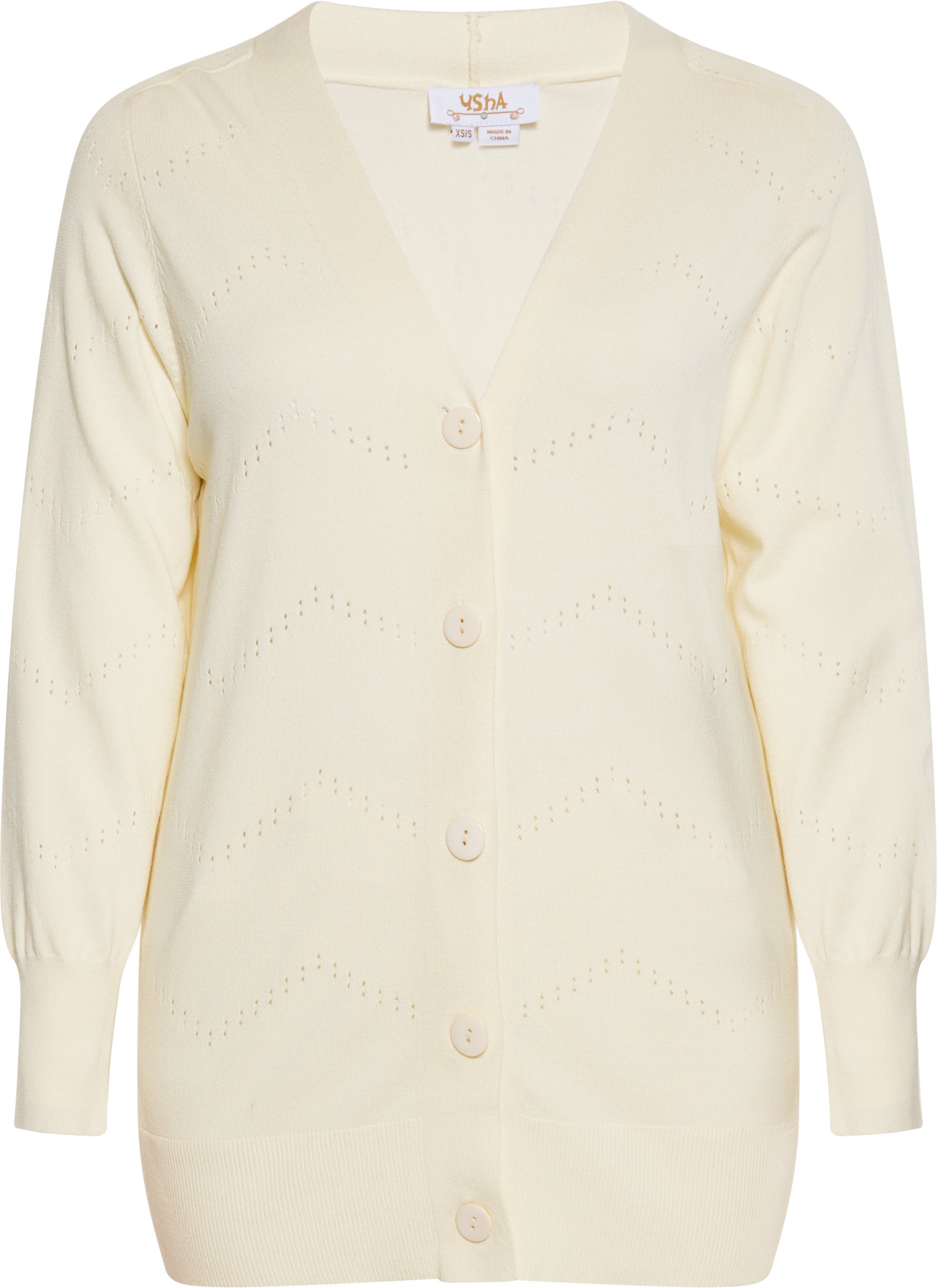 usha Strickjacke Damen Creme