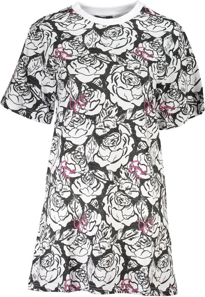 Blumen-Rosen-Druckkleid