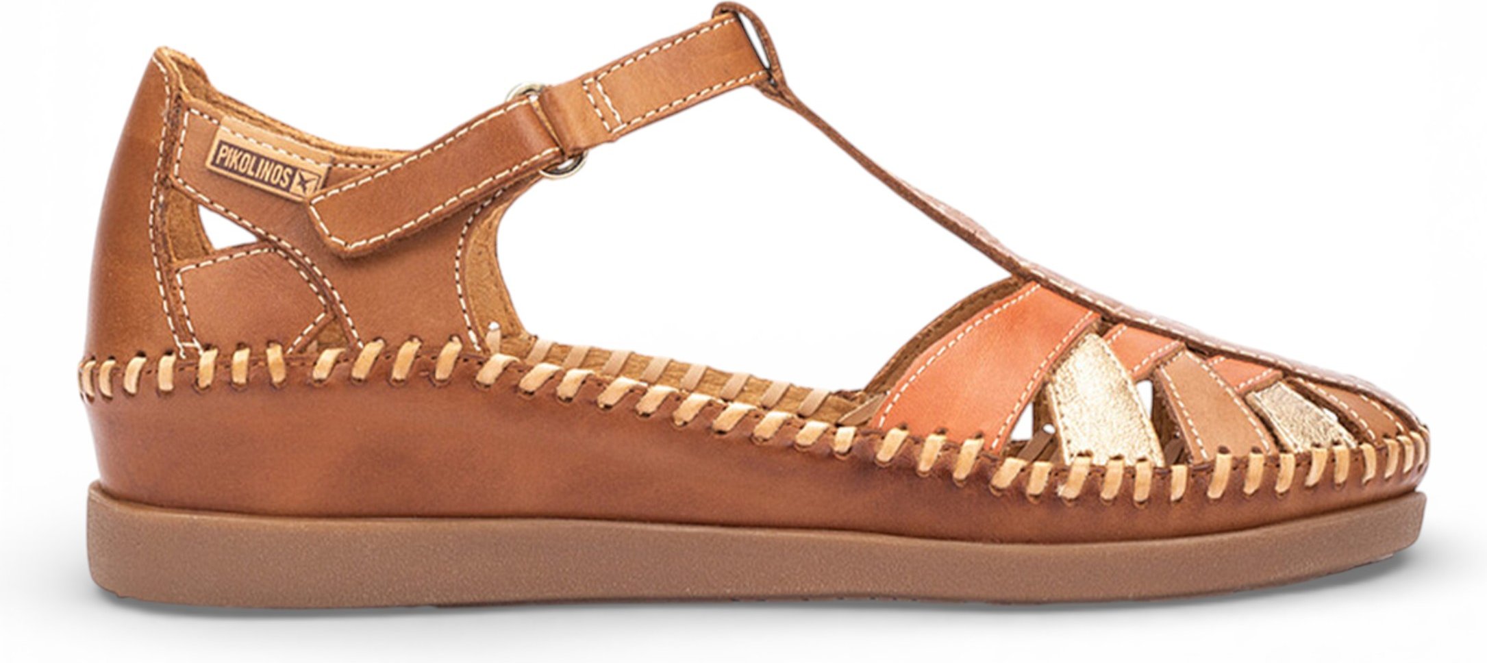 Pikolinos Damen-Keilsandalen aus braunem Leder - Cadaques