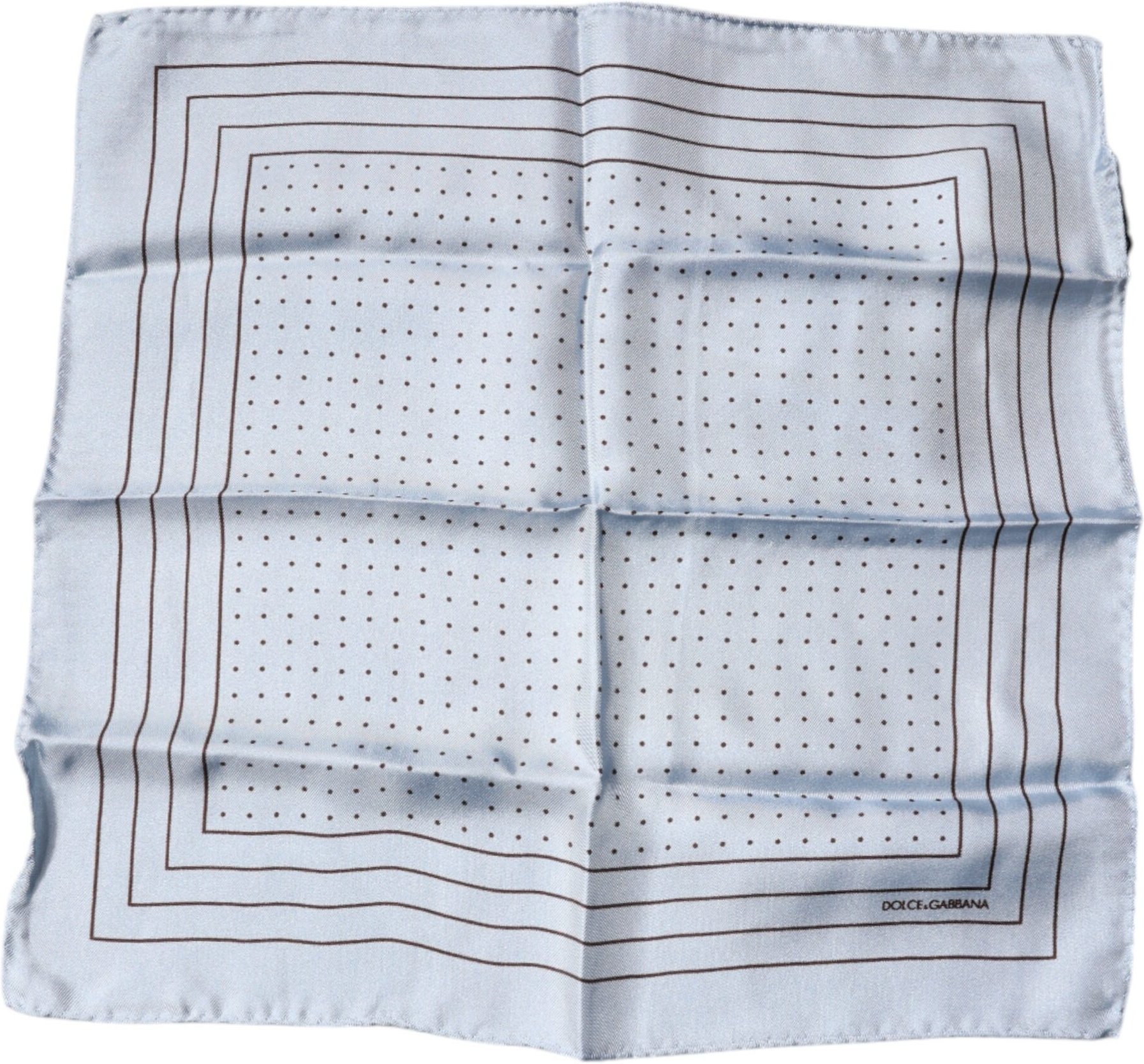 Himmelblauer gepunkteter quadratischer Taschentuchschal