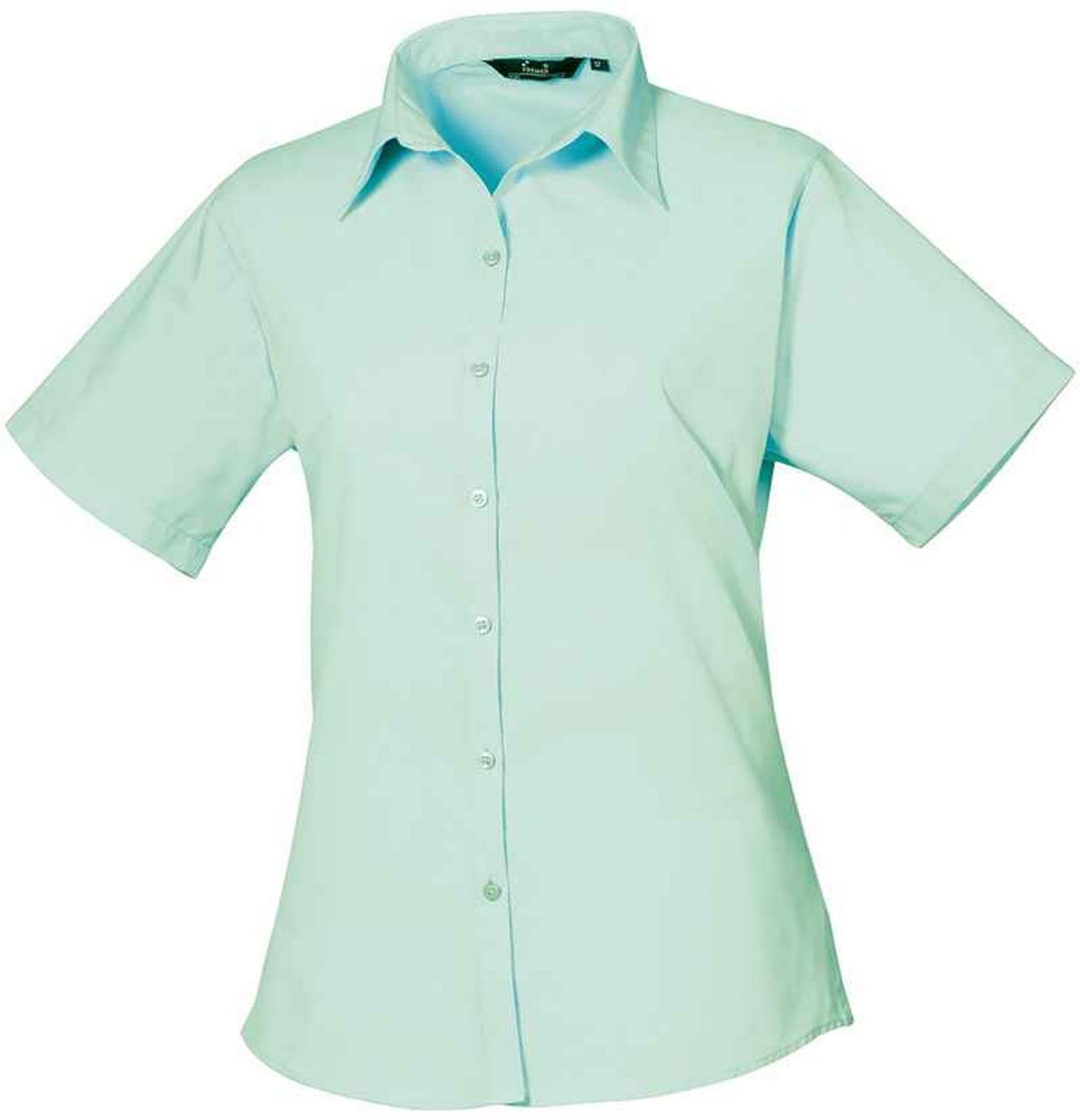 Premier - Bluse für Damen kurzärmlig (Aquablau)