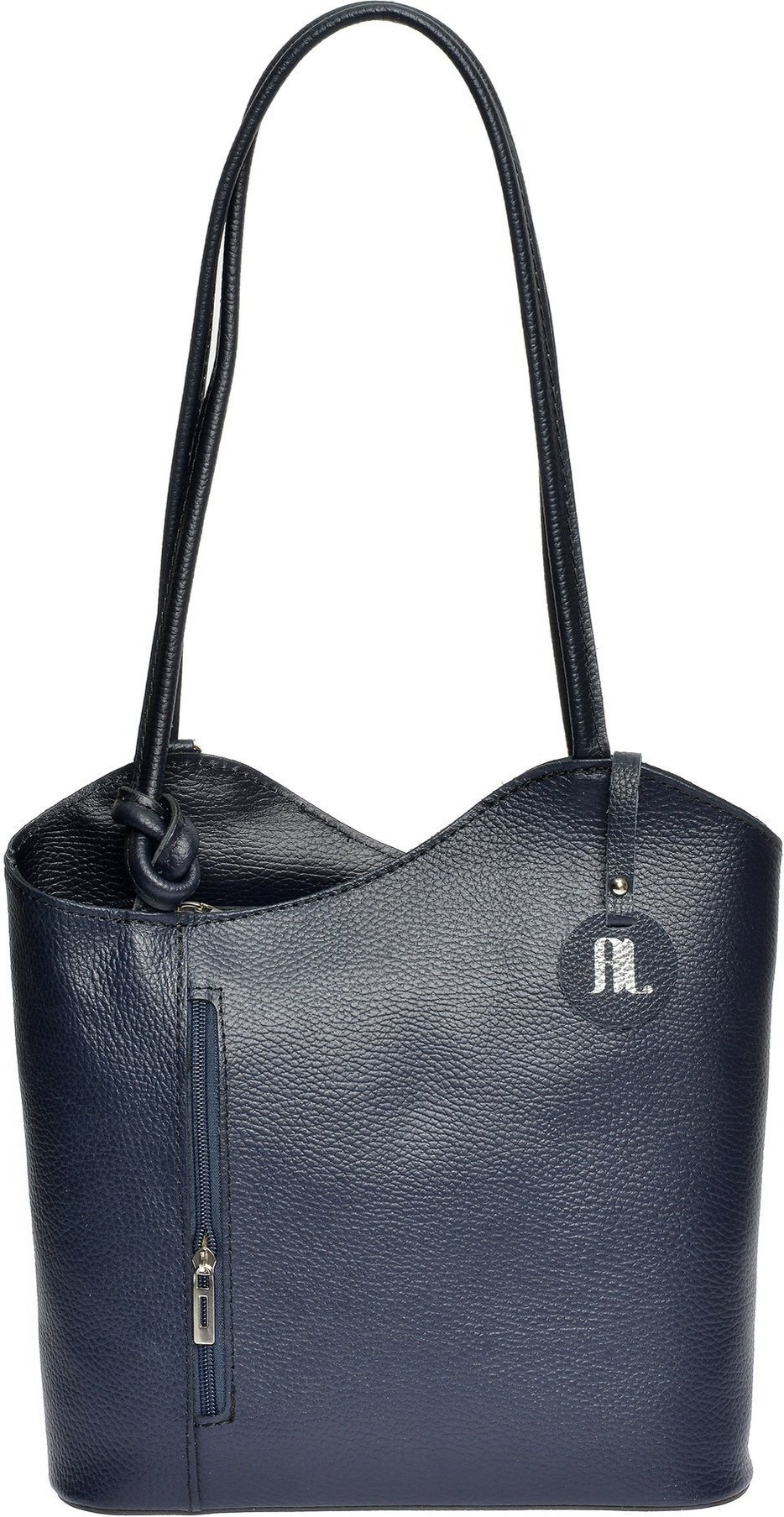 Anna Luchini Blaue Lederhandtasche