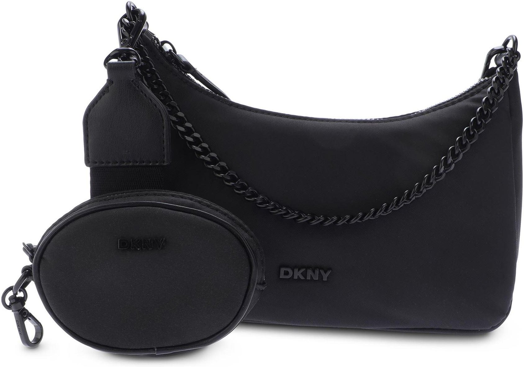DKNY - "Cairo" Umhängetasche, Flauschig (Schwarz)