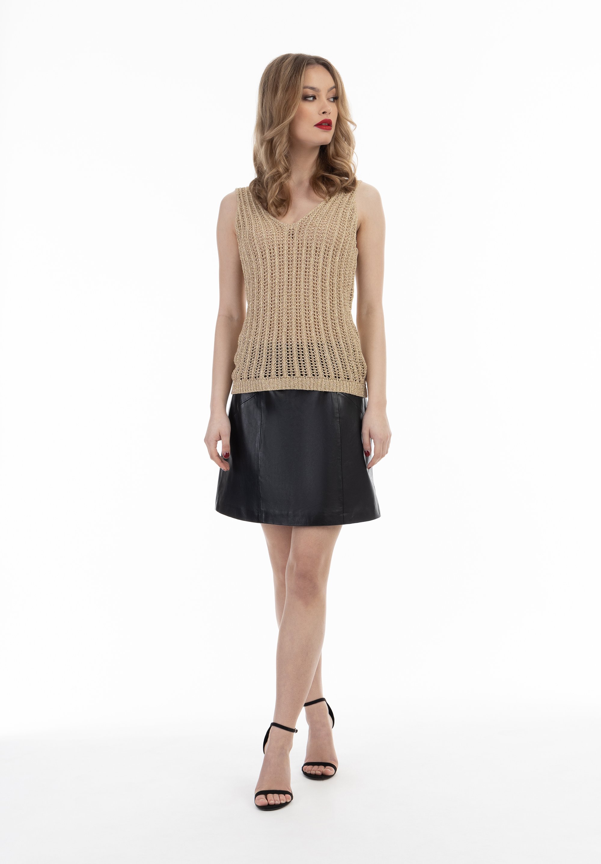 Thumbnail - faina Top en tricot avec fil à effet