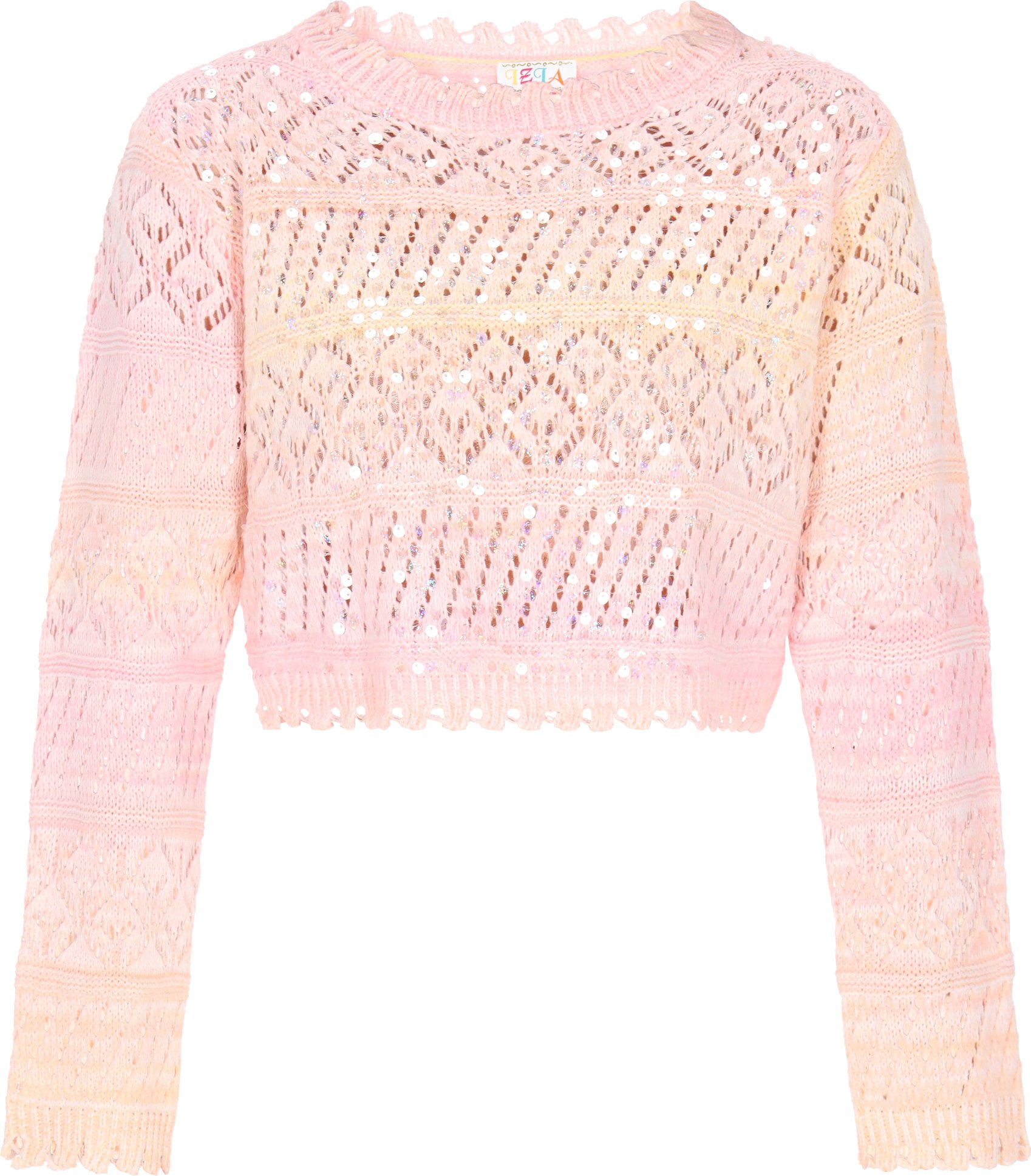 IZIA Pullover Frauen hellrosa mehrfarbig