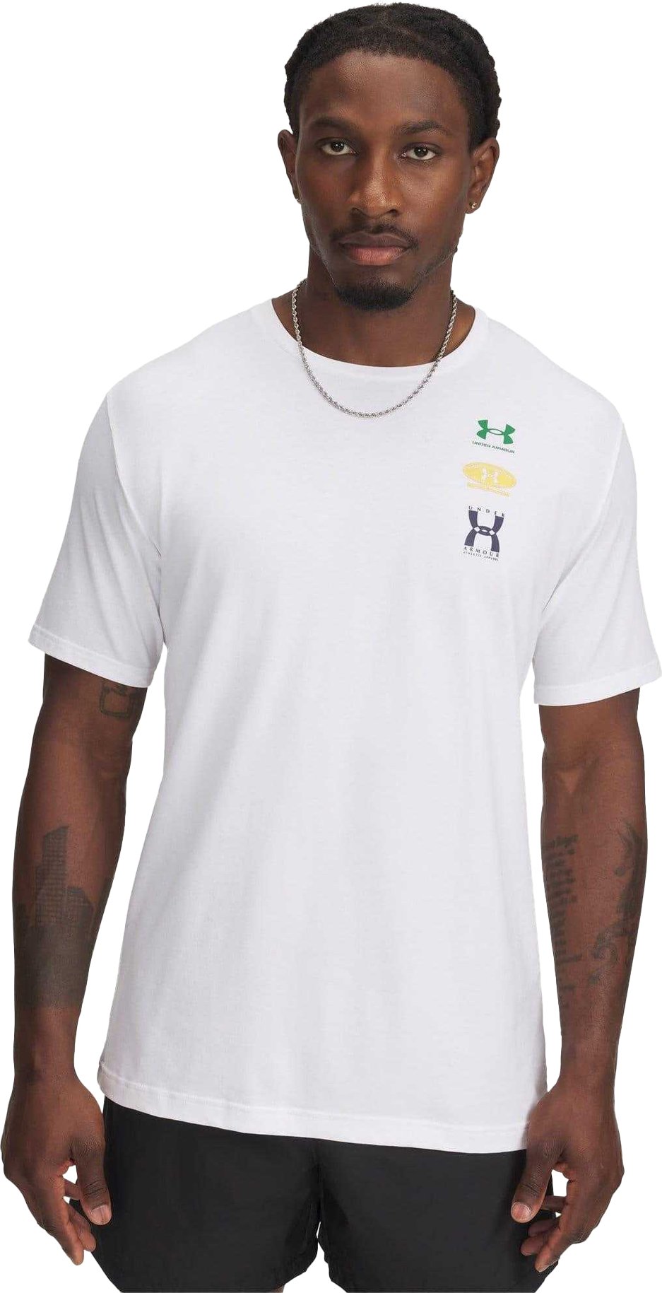 Under Armour - T-Shirt für Herren, Logo, kurzärmlig (Weiß)