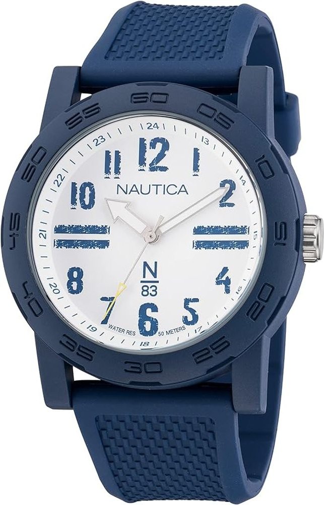 NAUTICA Blaue Synthetik Sportuhr