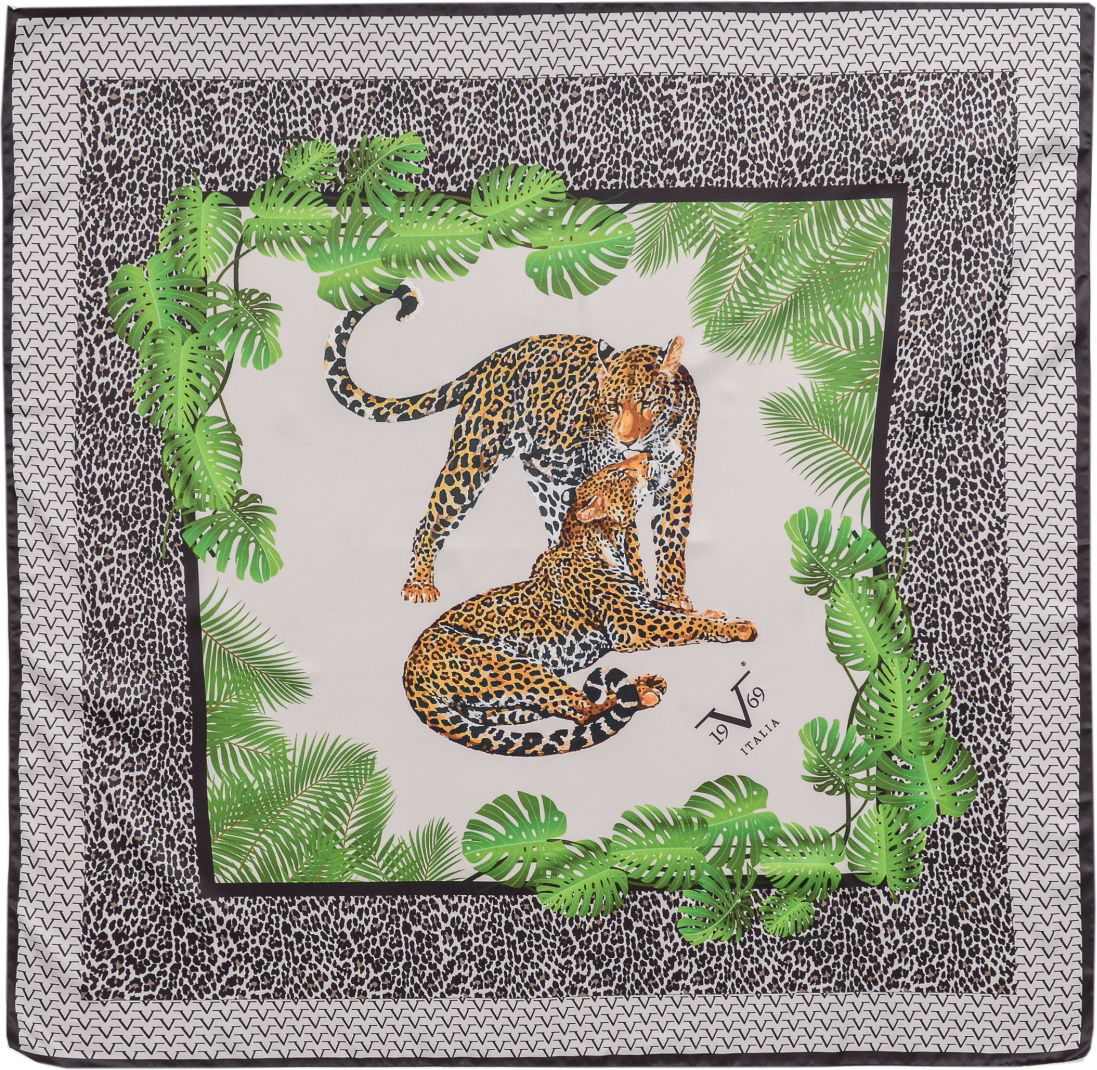 19V69 Italia Damen Foulard Multicolor LEOPARD V07