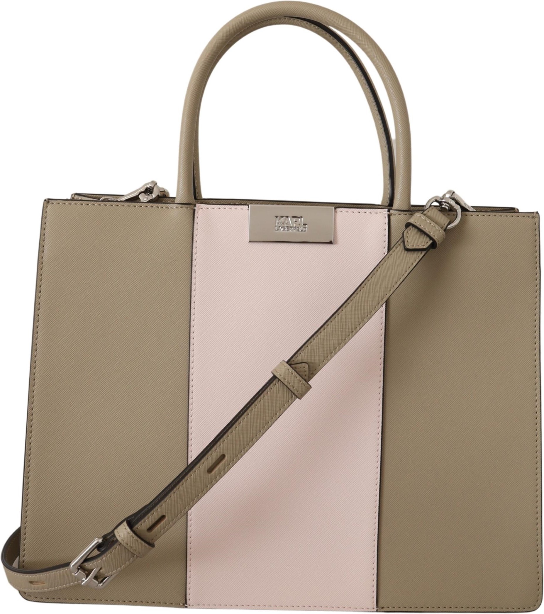 Karl Lagerfeld Sage Green Polyuréthane Tote Sac à épaule
