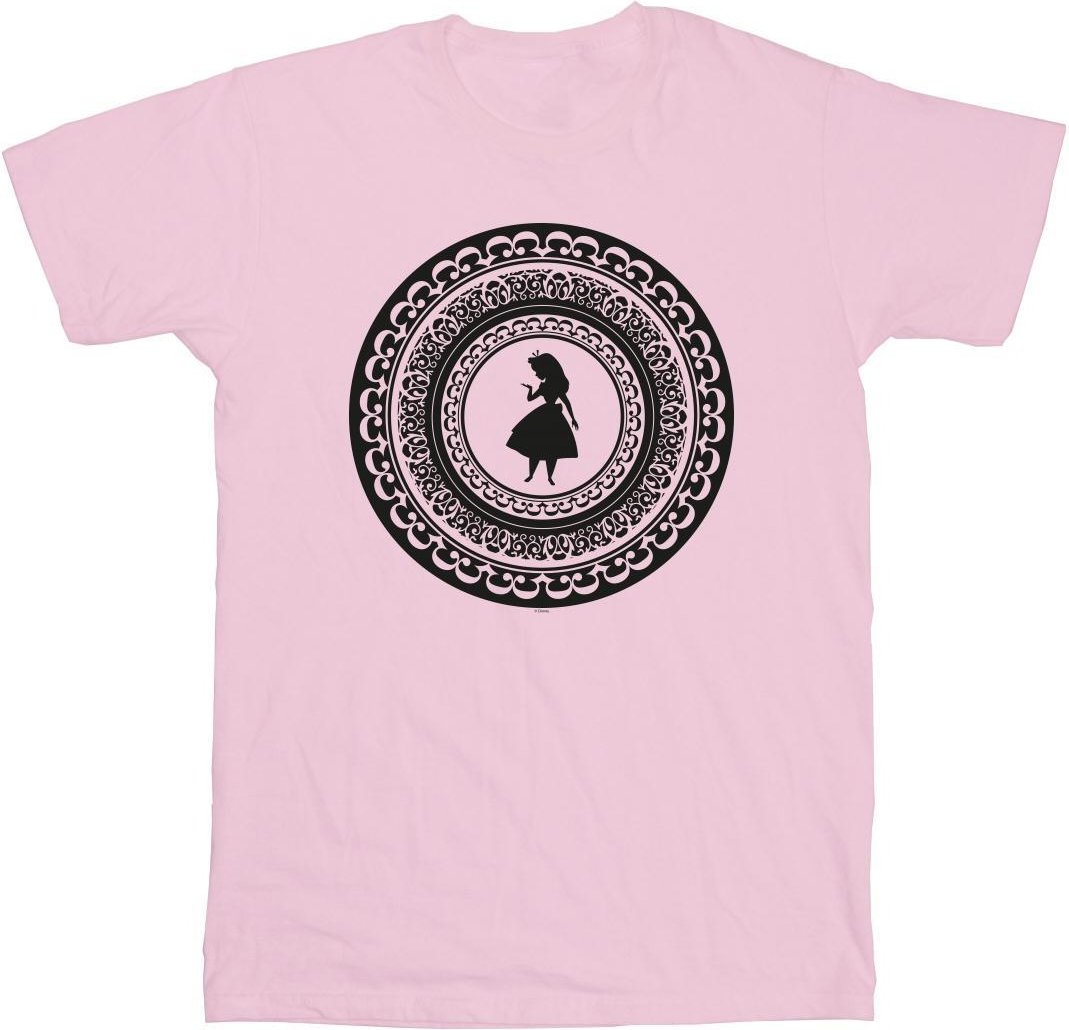 Disney - "Alice In Wonderland Circle" T-Shirt für Herren (Babyrosa)