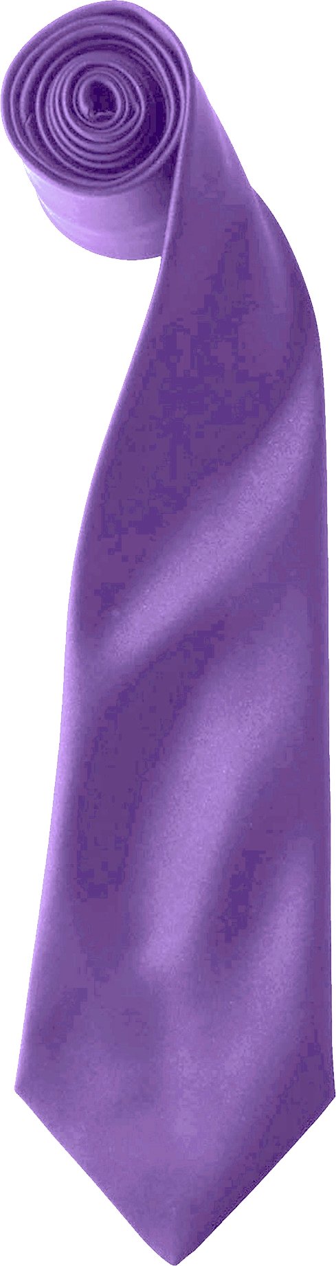Thumbnail - Premier Colours Herren Satin Clip Krawatte (2er-Pack) (Reiches Violett)
