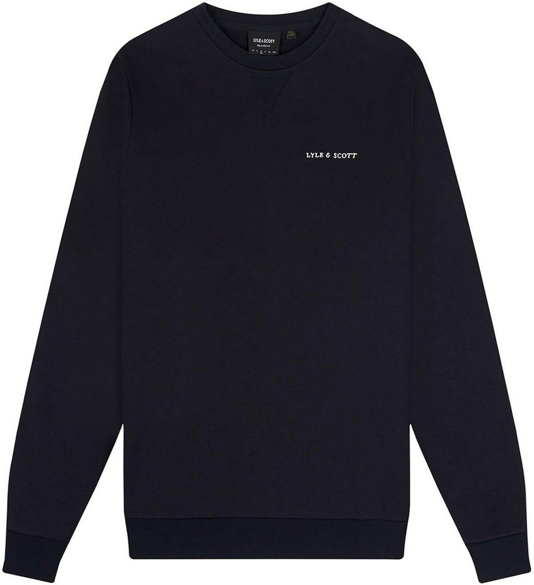 Lyle & Scott - Rundhalsausschnitt Sweatshirt für Herren Loopback (Marine)
