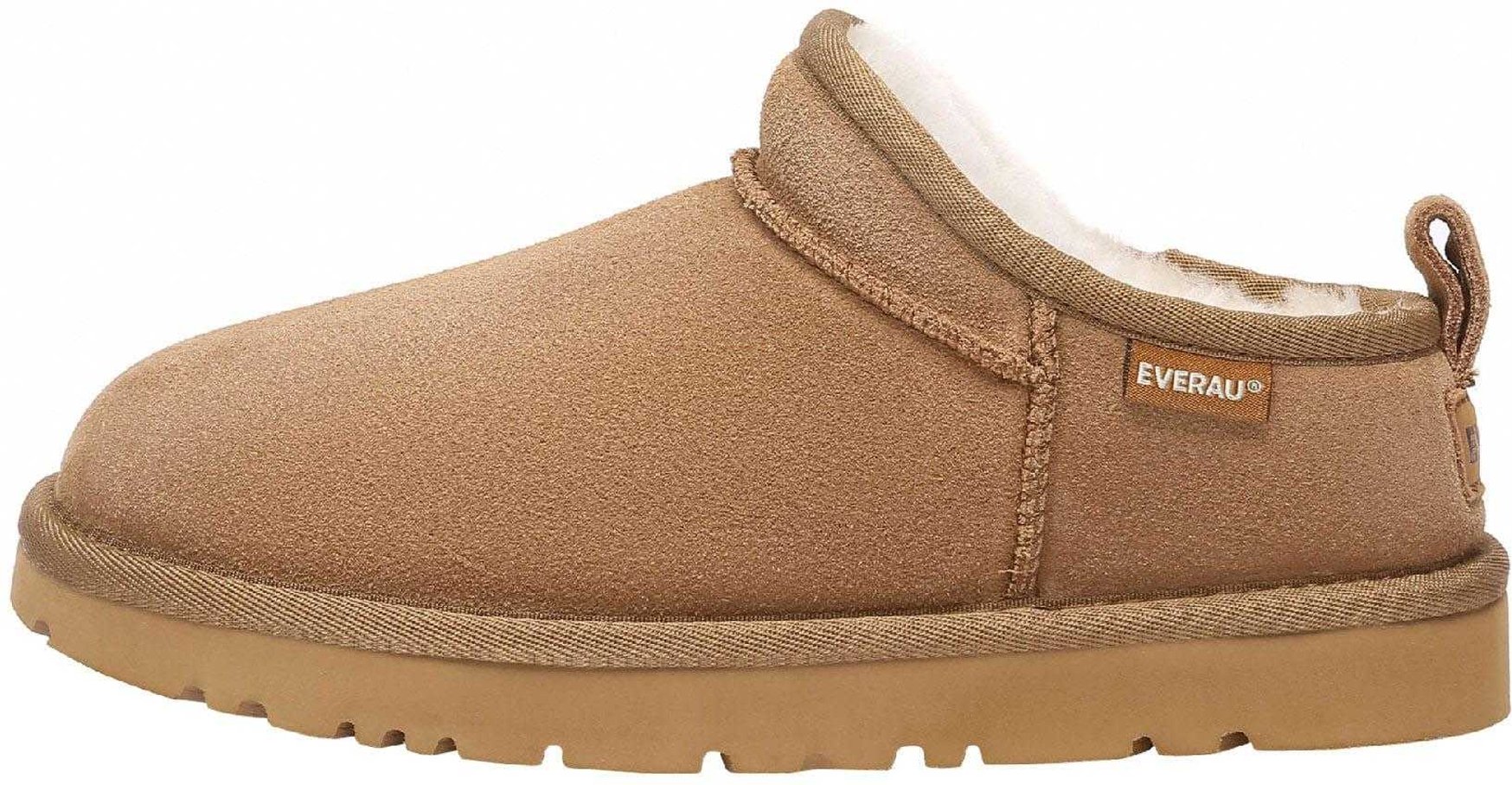 EverAu - "Quail" Hausschuhe für Damen, Leder (Kastanie)