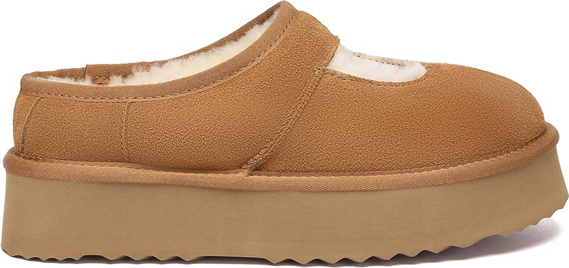 EVER AU Australien Damen Plüsch-Ankle-Plateau-Slipper