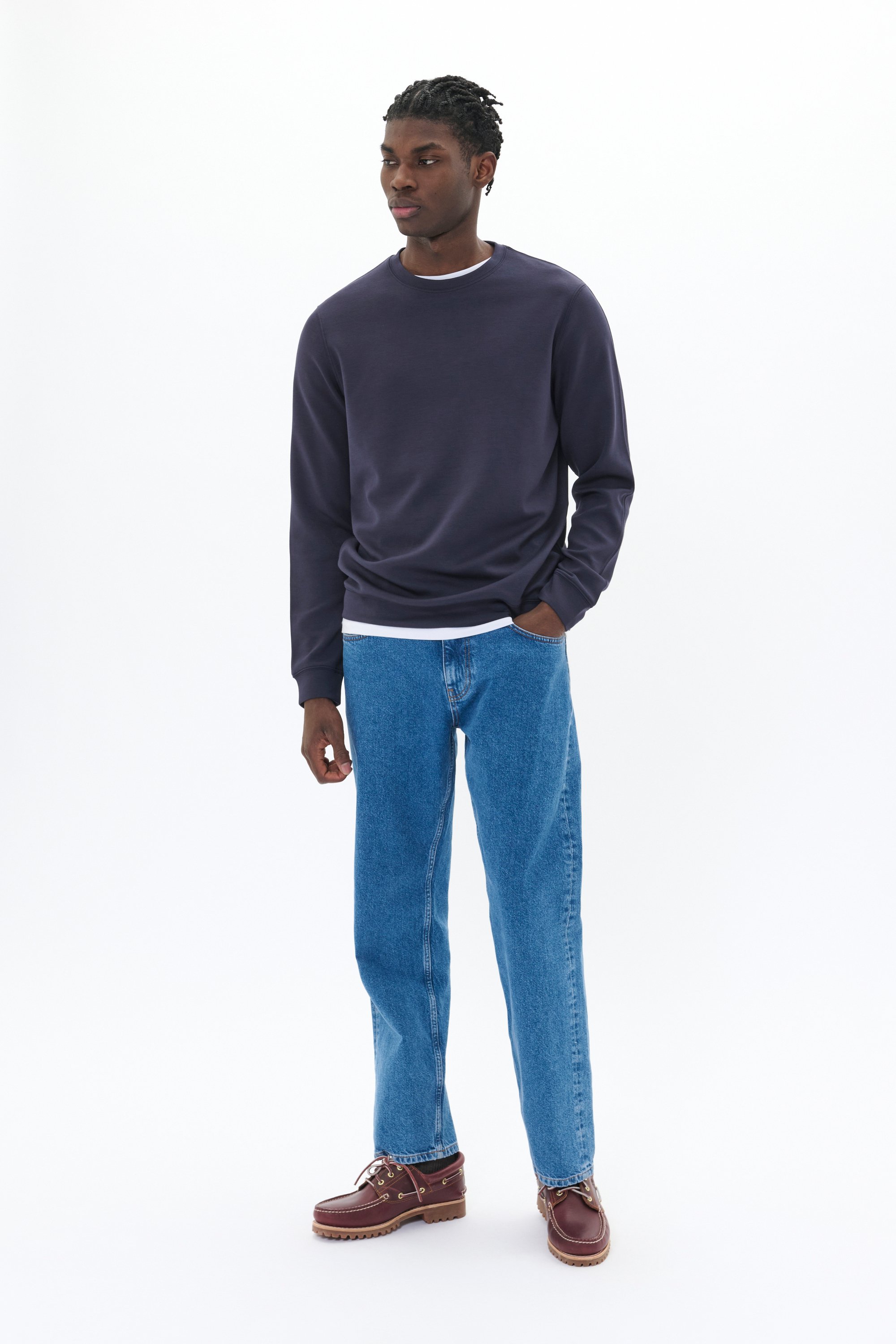 Sweatshirt Gerade Passform navy