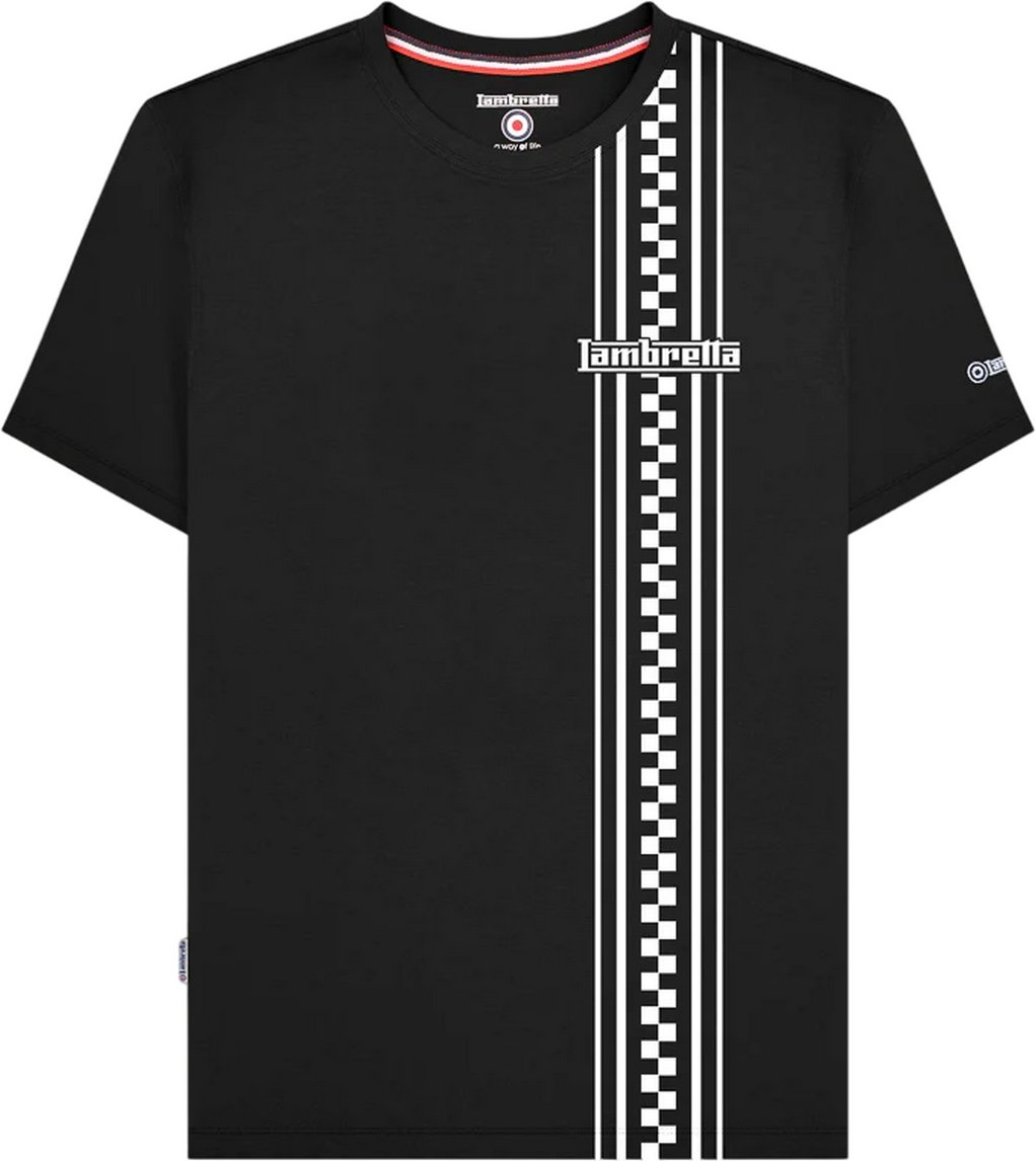 Lambretta - T-Shirt für Herren, Zweifarbig (Schwarz)