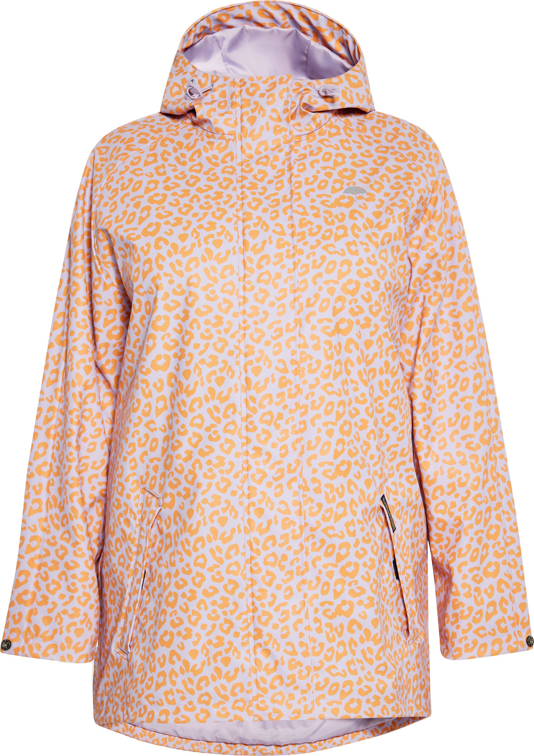 Schmuddelwedda Regenjacke in großen Größen Damen Pastelllavendel Orange Leo