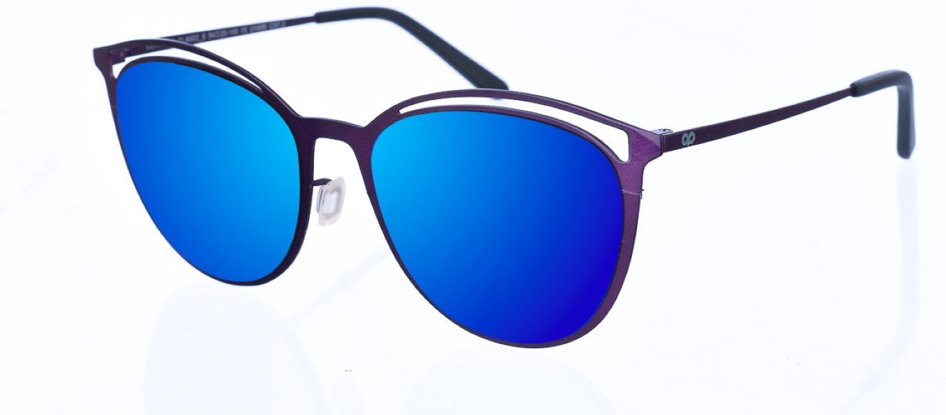 Clarinha Damen-Sonnenbrille aus Metall in ovaler Form