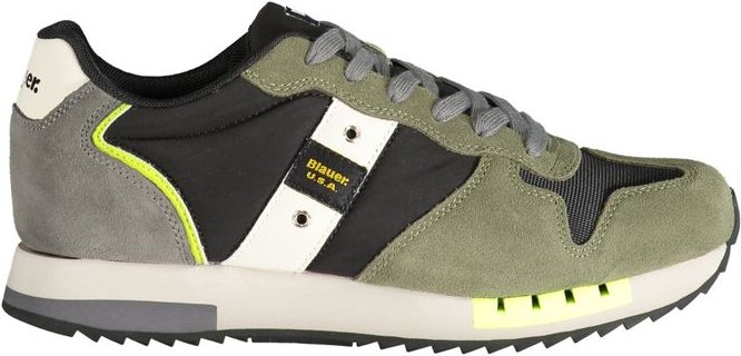 Klassischer Runner Olivgrüner Sneaker