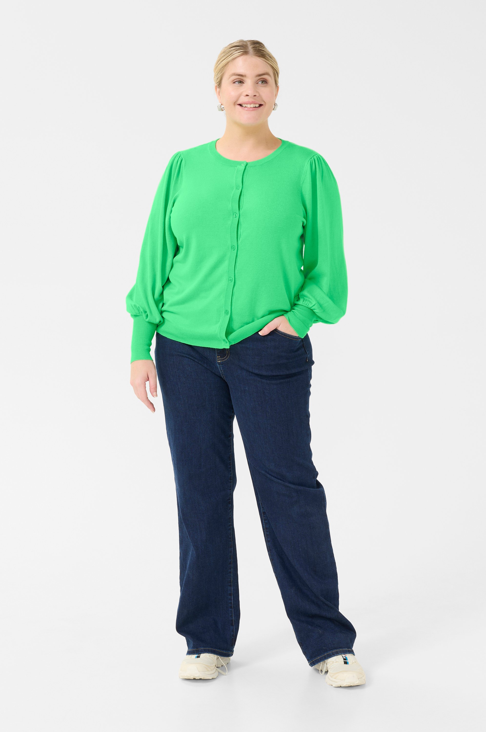 Thumbnail - Strickjacke Regular fit green