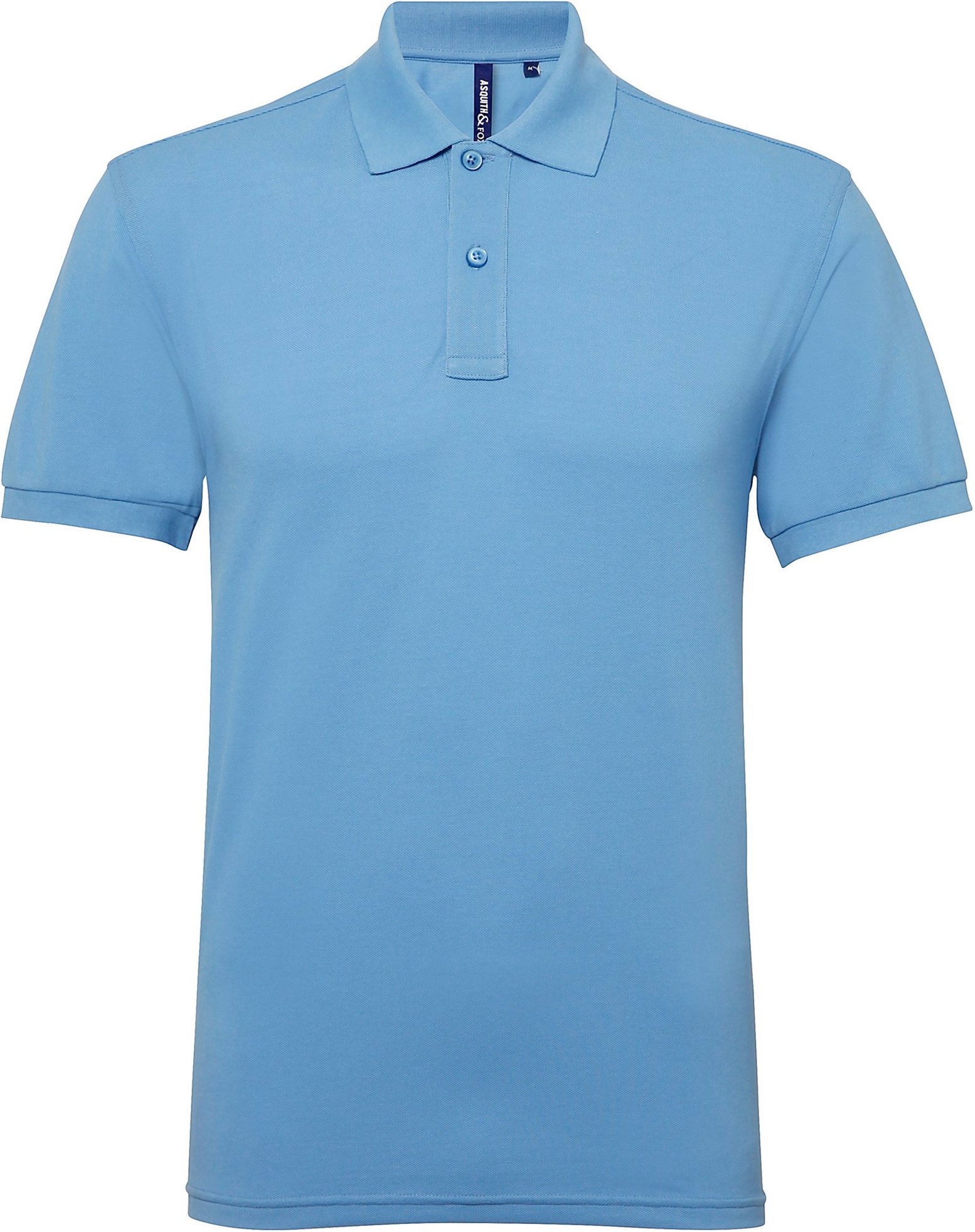 Asquith & Fox Herren Kurzarm Performance Blend Polo Shirt (Kornblume)