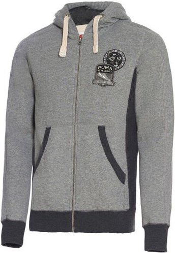 PUMA MENS VARSITY Reißverschluss durch Hoody Grey Sweat Kapuzenjacke 566954 03 P4C