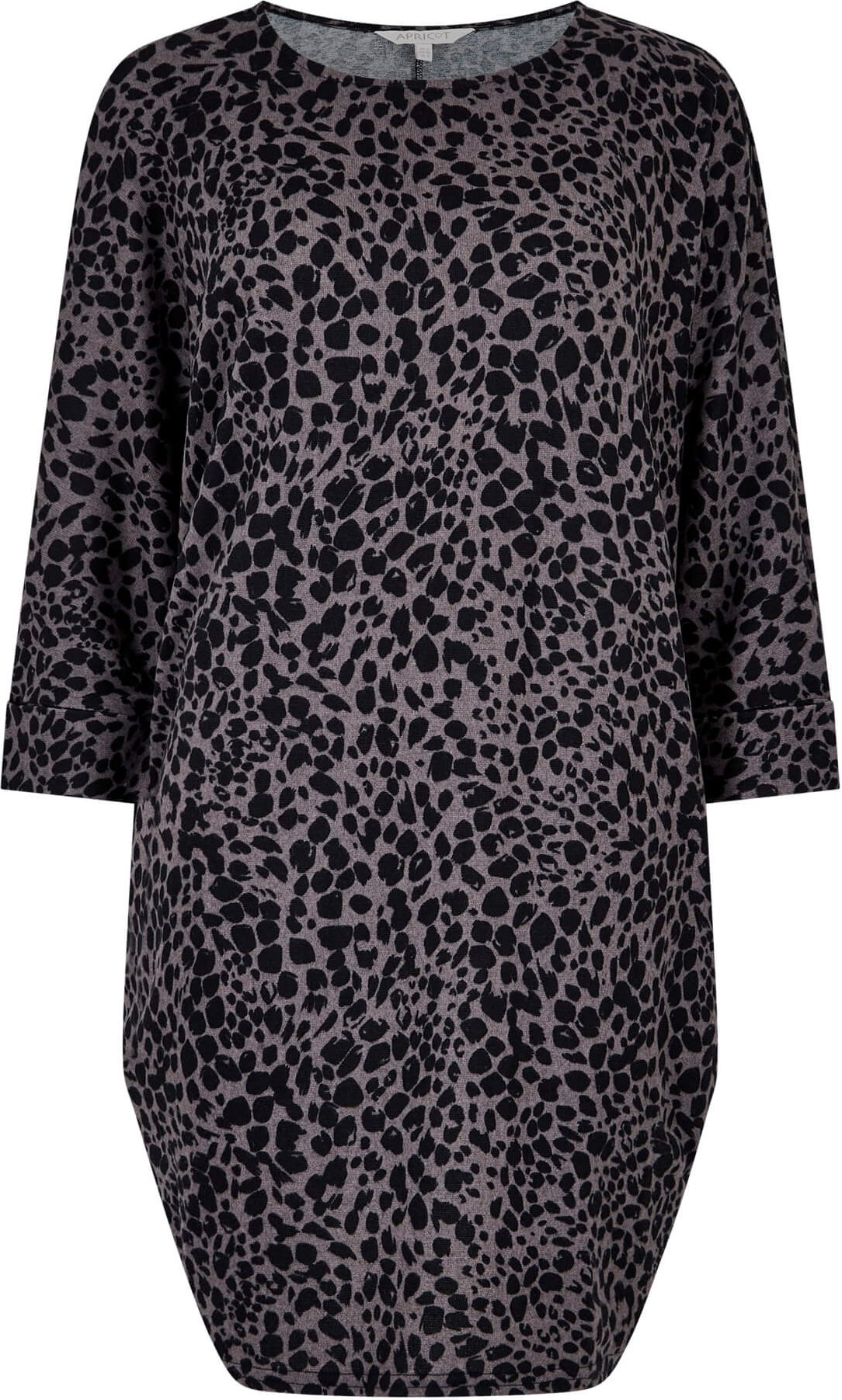 Apricot Gepunktetes Cocoon-Kleid