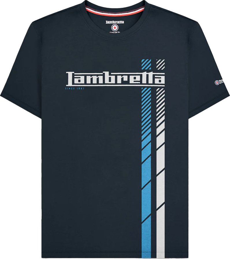 Lambretta - "SS25" T-Shirt für Herren (Marine/Weiß/Blau)