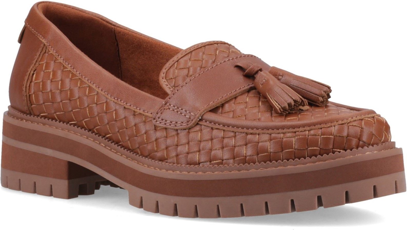 TOMS Cara Gewebte Damen Mokassins in Bernsteinbraun