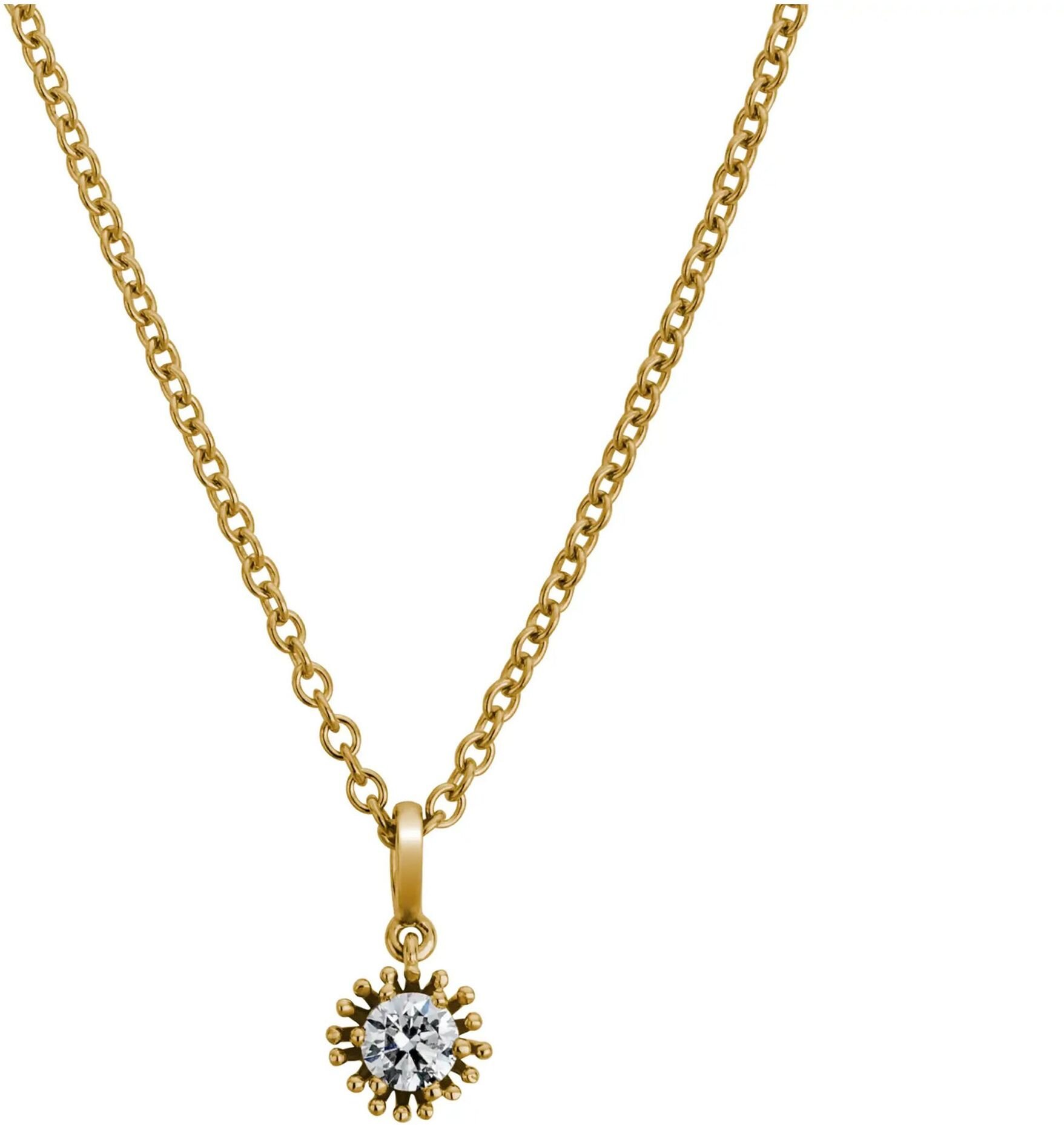 Thumbnail - Lyomi Anhänger mit Kette 585/- Gelbgold synth. Diam. 0,25ct.