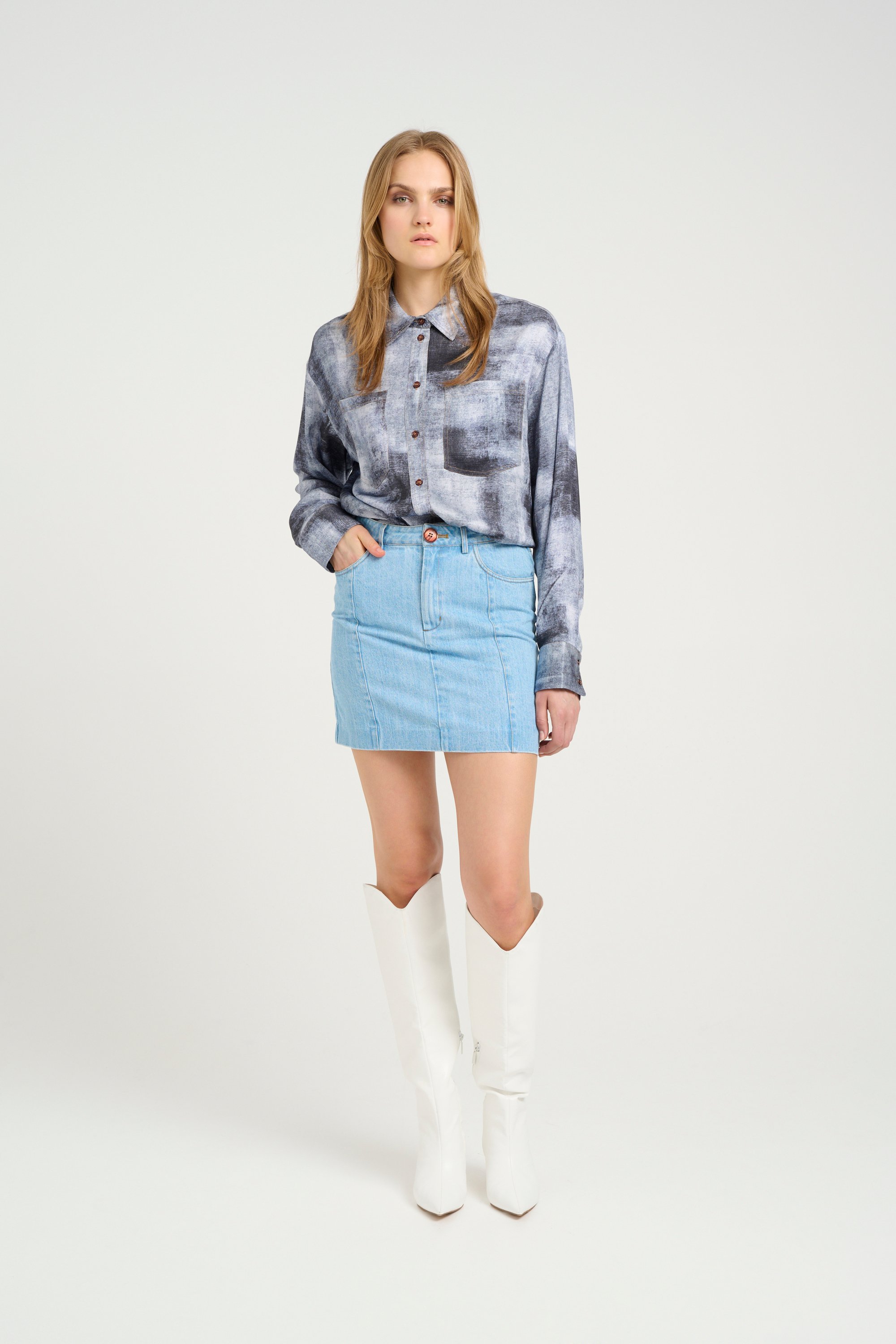 Langarm-Hemd Loose fit blue