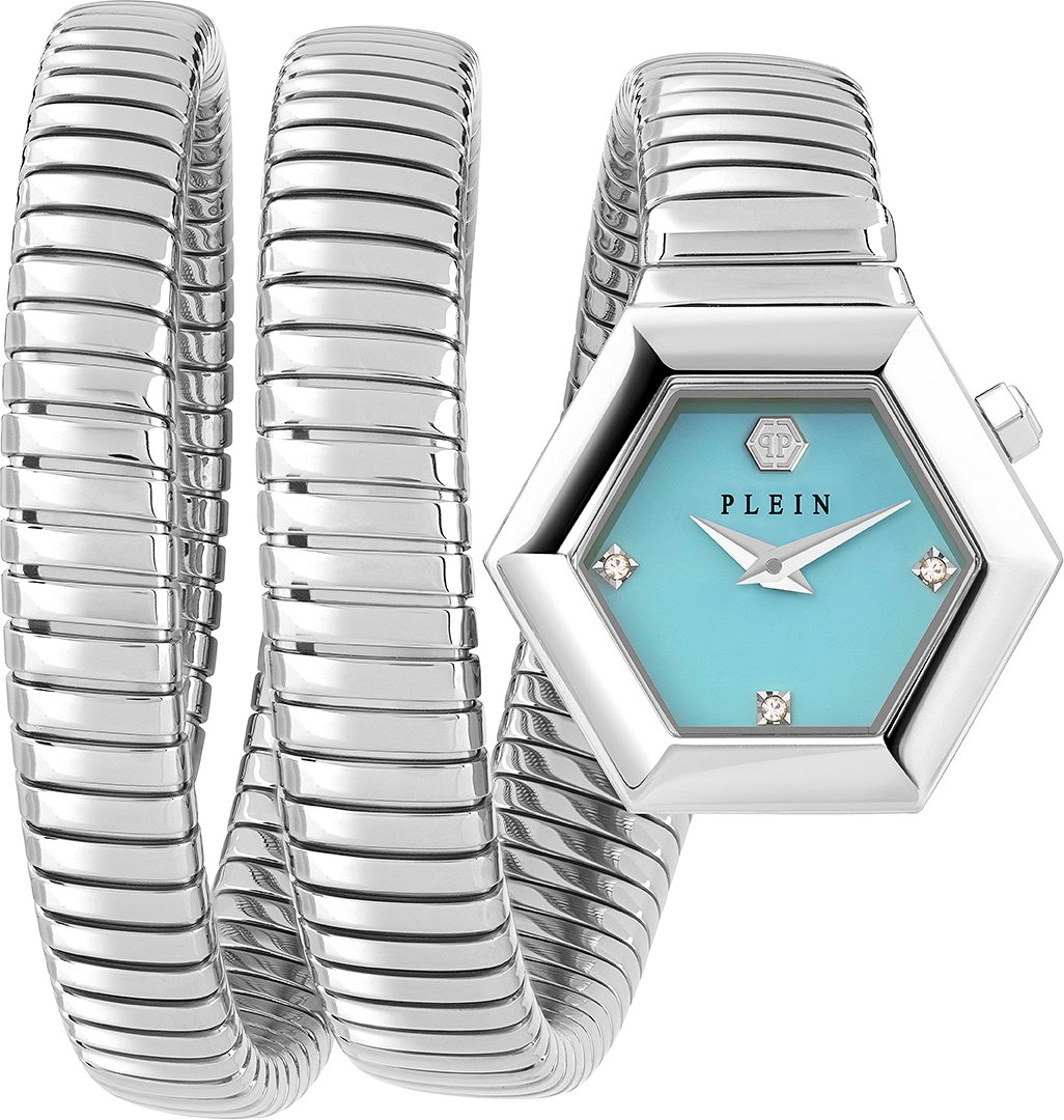 Philipp Plein $nake Hexagon Silber Damen Armbanduhr PWZAA0625