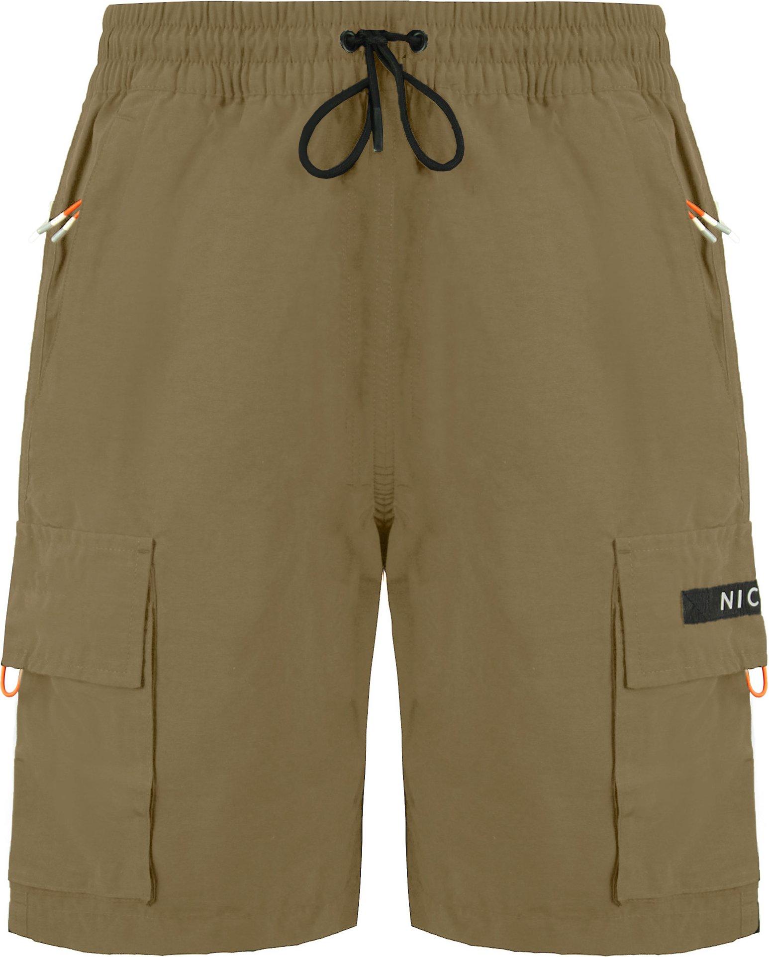 Nicce Stretch Taille Beige Mens Reflective Meru Cargo Shorts 211 1 06 05 0336
