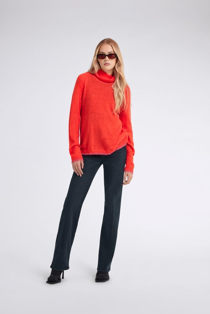 Regular Fit Damenpullover mit hohem Halsausschnitt CAMI COLLAR