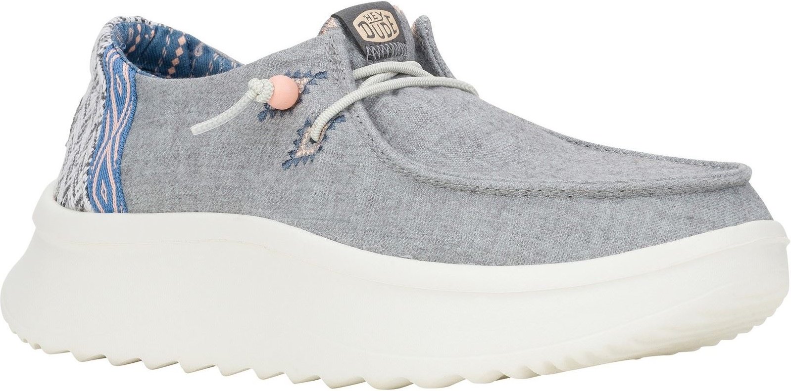 HEYDUDE Wendy Peak Chambray Woven Polyester Damen Grau Loafers