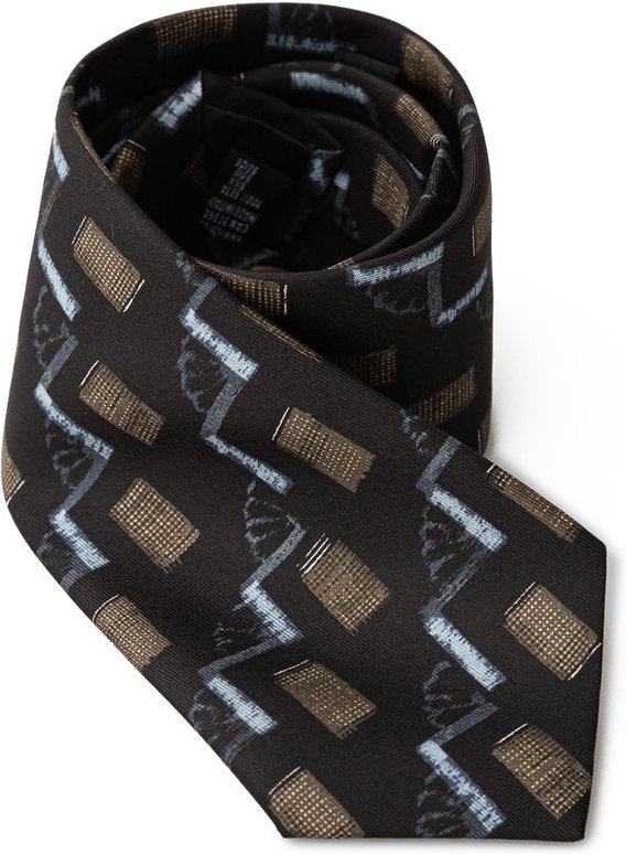 Geometrisches Muster Seidenkrawatte