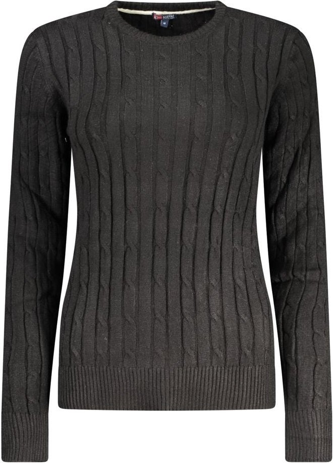 Norwegen 1963 Schwarzer Viskose Damenpullover