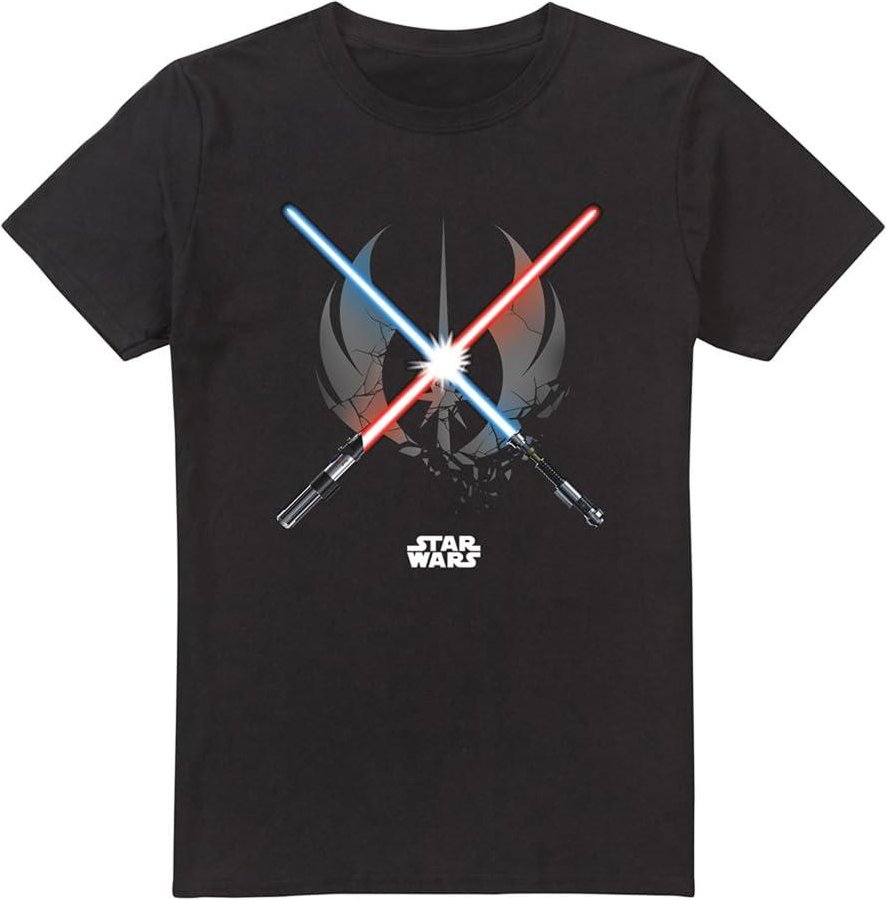 Star Wars - "Crossed Blades" T-Shirt für Herren (Schwarz)