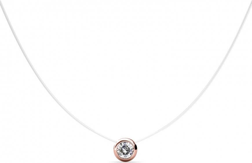 Mond-Halskette - Rose Gold und Kristall