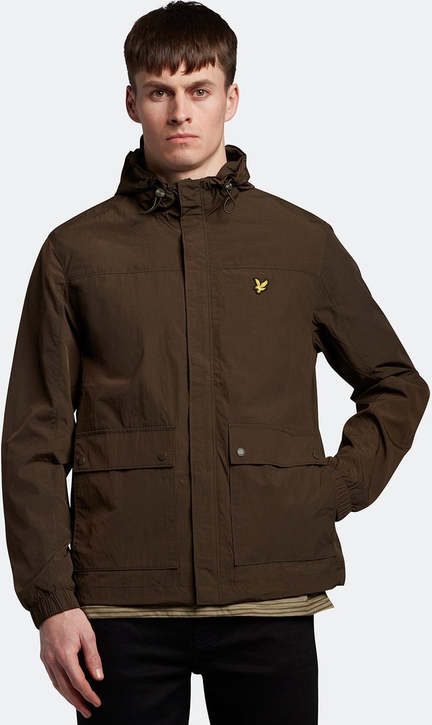 Lyle & Scott Jacke mit Kapuze und Taschen in Olive
