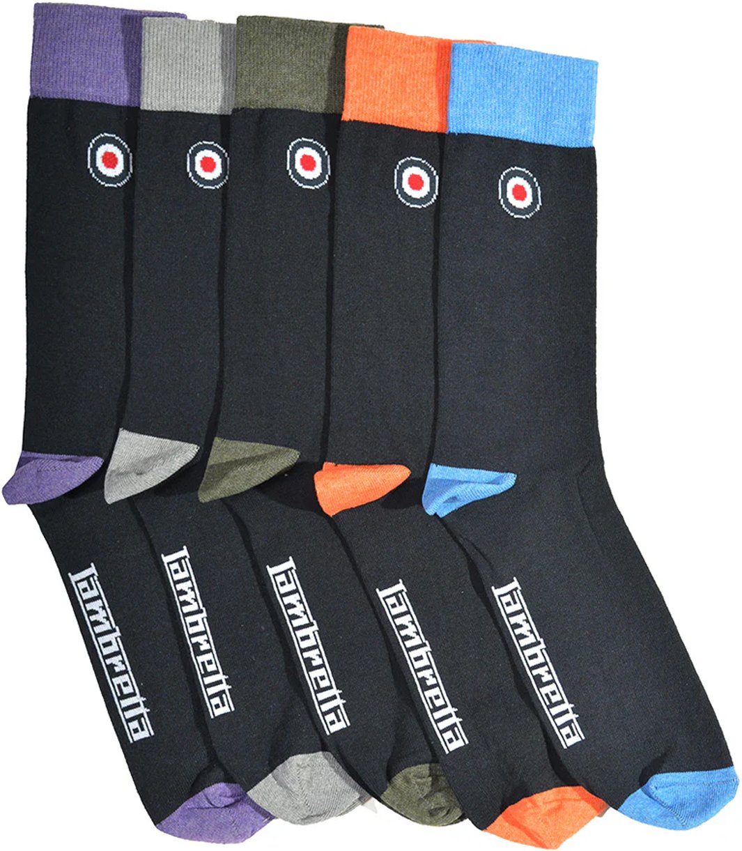 Lambretta - Socken für Herren (5er-Pack) (Marine/Bunt)