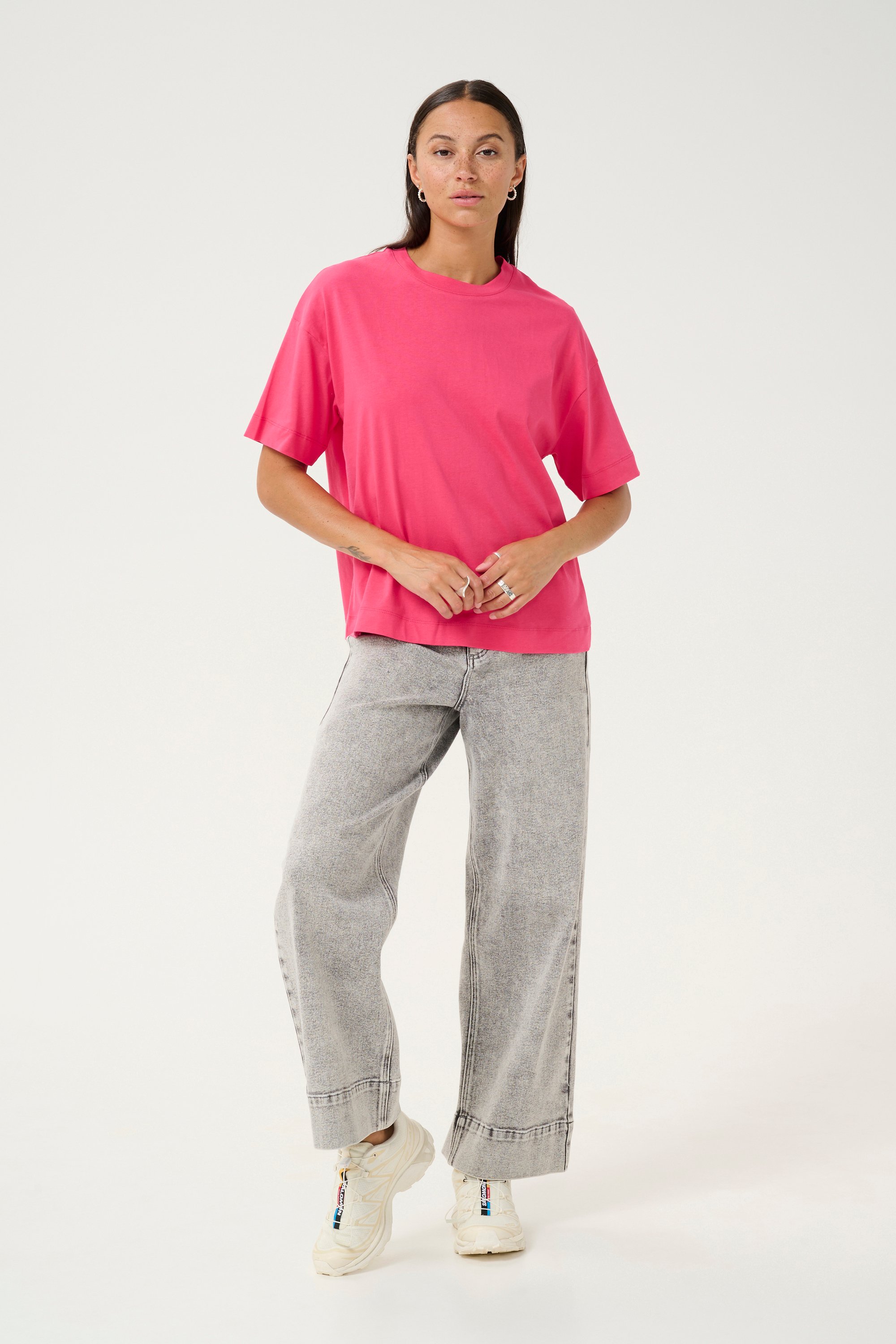 T-shirt Oversize fit Raspberry red