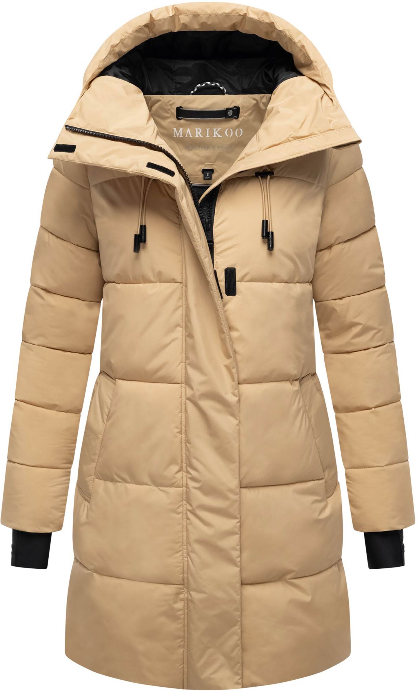 Marikoo Damen Winter-Steppjacke mit Kapuze & Fleecefutter – Kaituu
