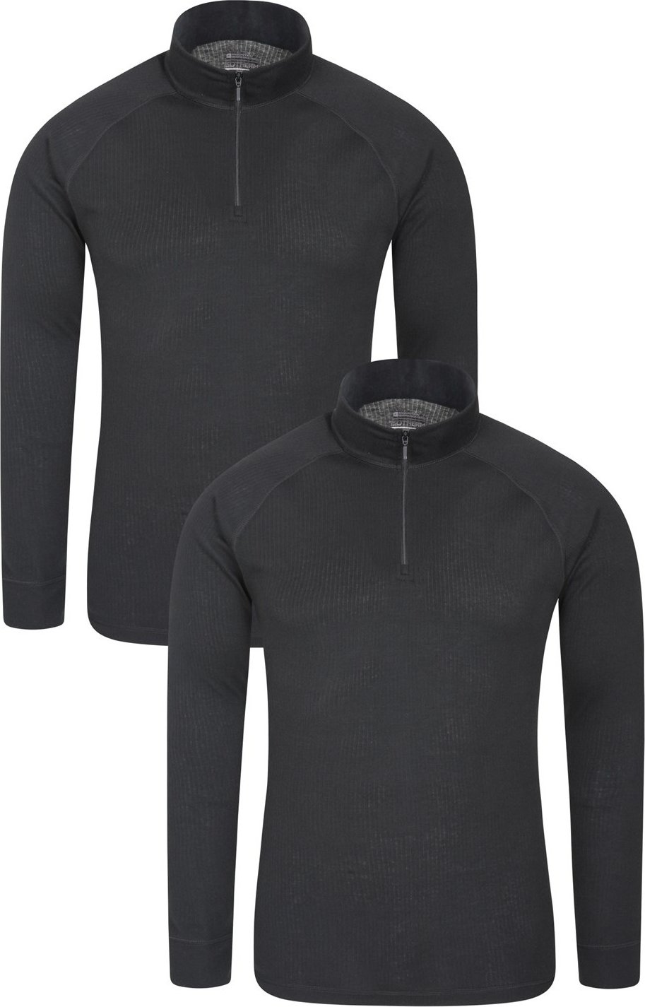 Mountain Warehouse - "Talus" Base Layer Oberteil für Herren (2er-Pack) (Schwarz)