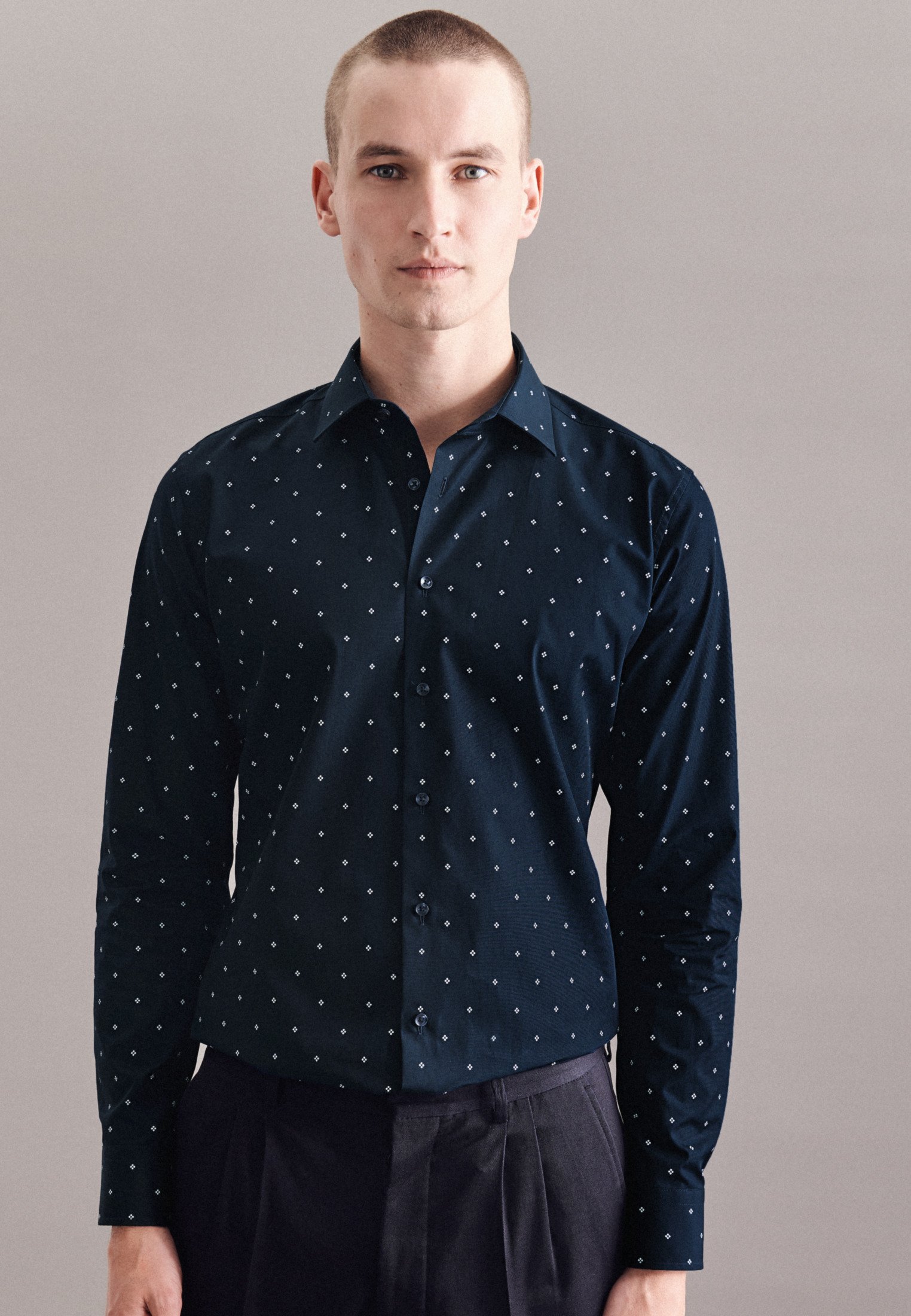 Business Hemd Herren Dunkelblau