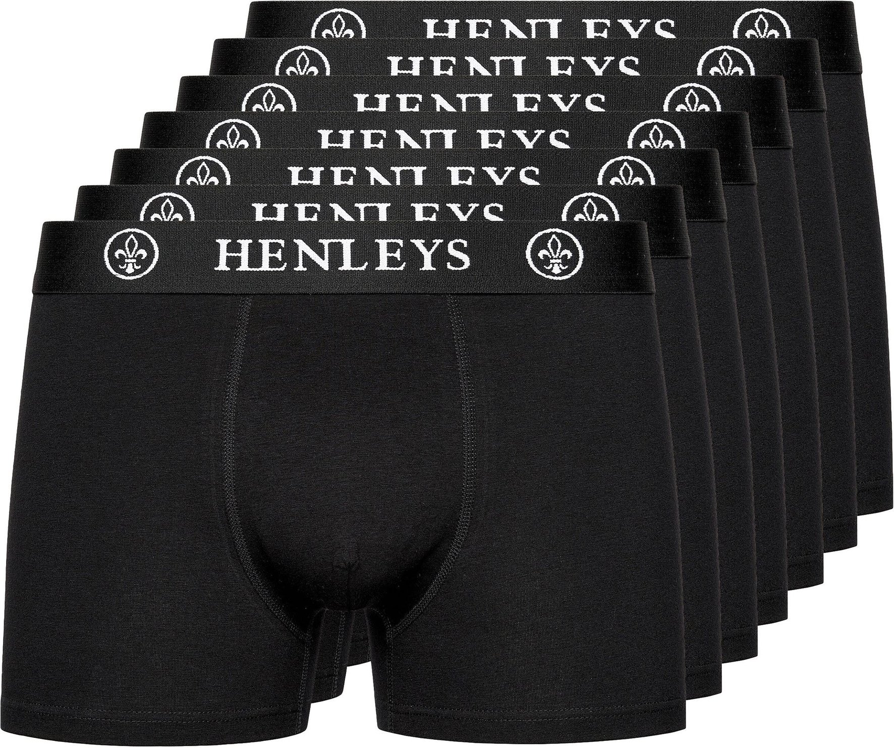 Henleys - "McBlacken" Boxershorts für Herren(7er-Pack) (Schwarz)