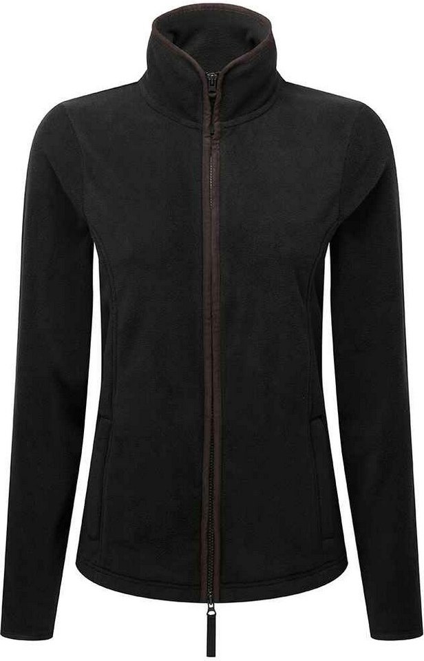 Premier Womens/Ladies Artisan Fleece-Jacke mit Kontrastbesatz (Schwarz/Braun)