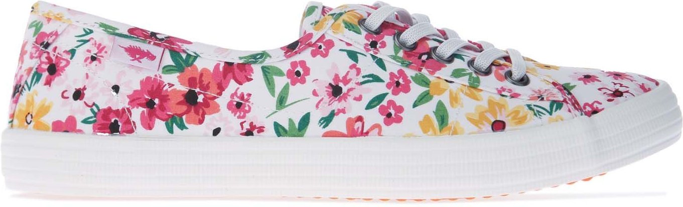 Rocket Dog Damen Chow Chow Margate Floral Pumps in Weiß